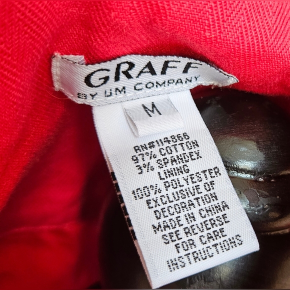 Graff by UM Company Embroidered Red Open Front Casual Vest - Picture 4 of 16